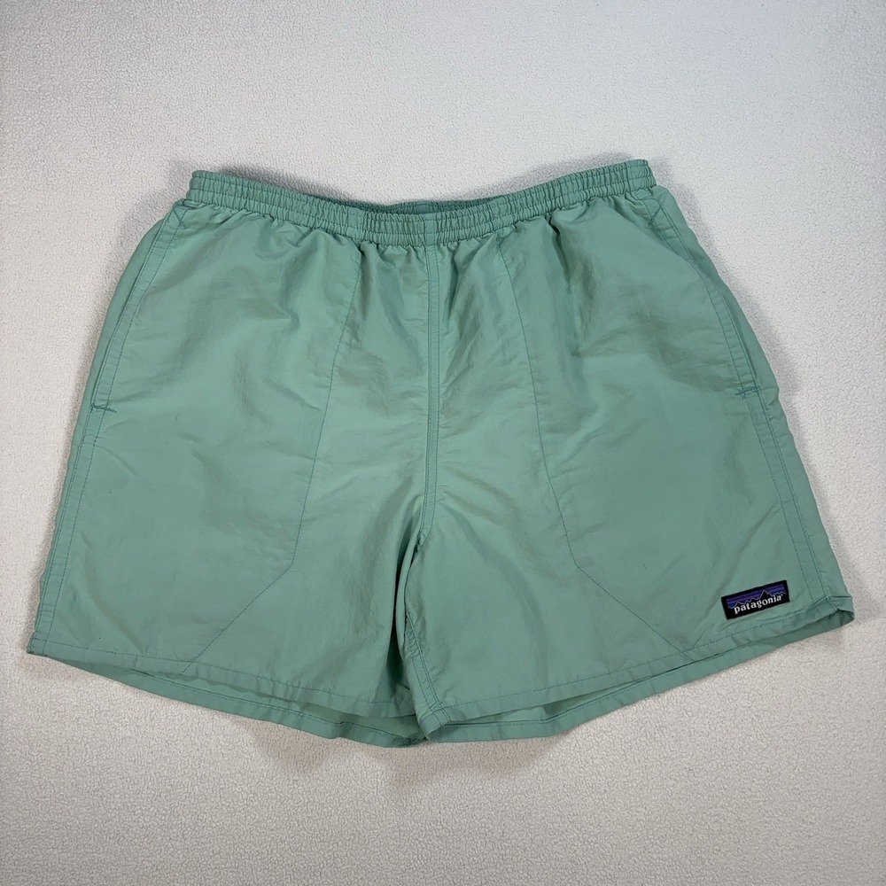 Patagonia Baggies 4" Lined Swim Shorts Men's M Mint Blue Green Pocket Drawstring
